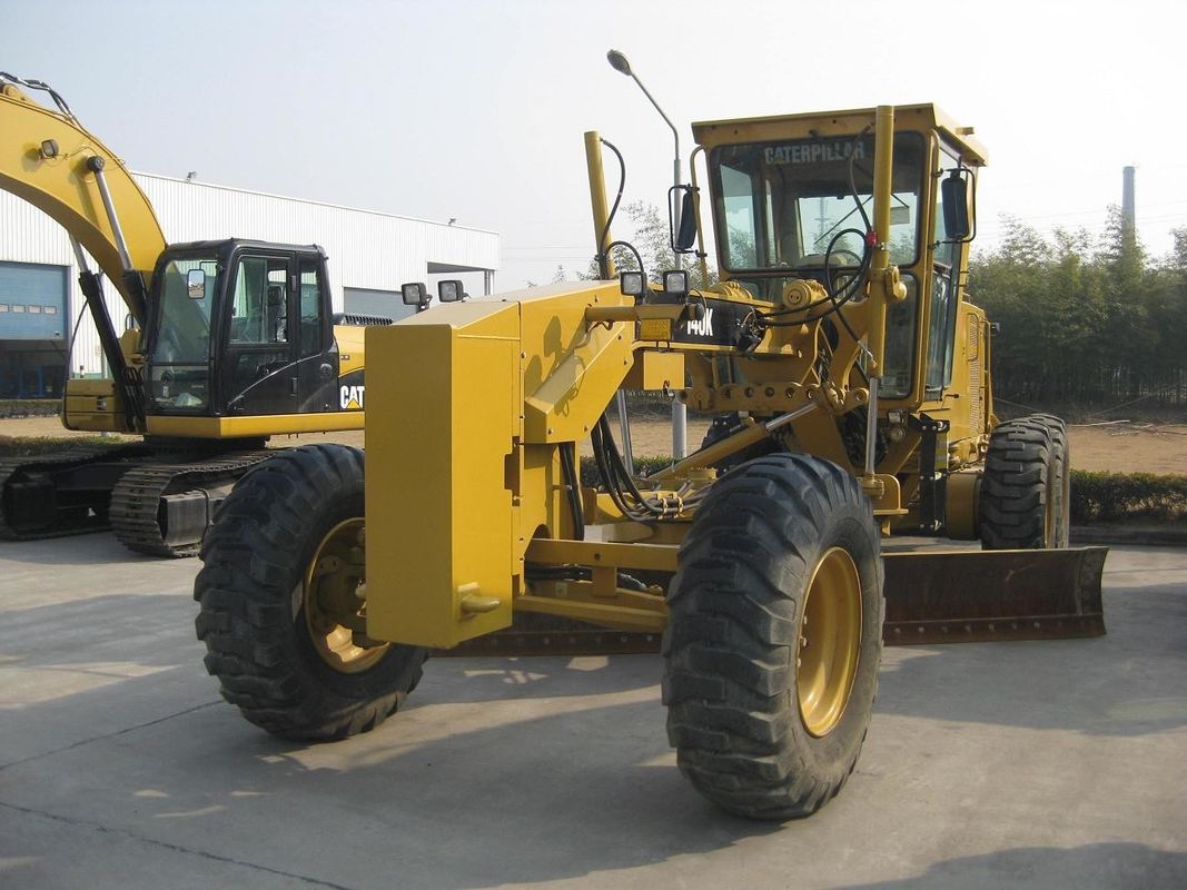 Cat 140k Used Motor Grader Year 2014 , Push Blade Used Road Graders For
