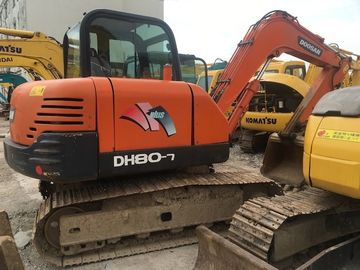 Doosan DH80-7 Second Hand Excavators 0.28m3 Bucket Capacity ISO Certification