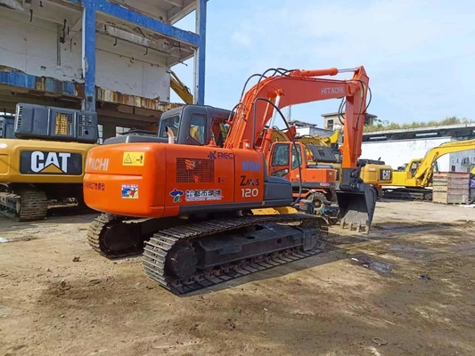 12t ZX120 Hydraulic Crawler Second Hand Hitachi Excavator Working Weight 12200kg