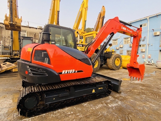 8 Ton Original Japan Used Kubota KX183 Crawler Excavator With 47.8 KW Engine Power And 0.31 m3 Bucket Capacity