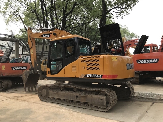 13 Ton Used Sany SY135C-9 Hydraulic Excavator With 0.53 m3 Bucket Capacity