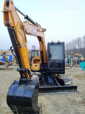7 Ton Used Sany SY75C Hydraulic Excavator With 0.12~0.32 m3 Bucket Capacity