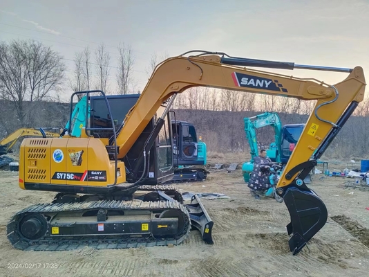 7 Ton Used Sany SY75C Hydraulic Excavator With 0.12~0.32 m3 Bucket Capacity