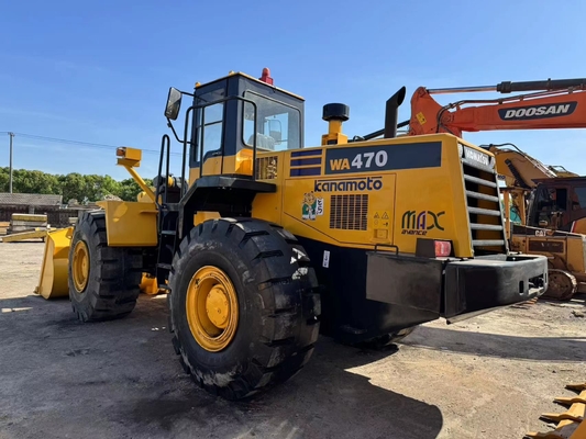 Second Hand Komatsu WA470-3 Wheel Loader Used Front Road Loader 3.9 M ³