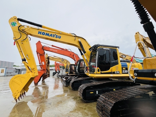 Second Hand Komatsu PC220-8 Hydraulic Crawer Excavator Backhoe Used 22 Ton Digger Construction Machinery